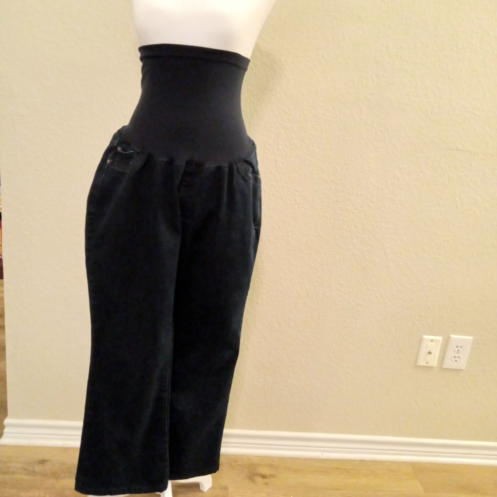 Indigo Blue Full Panel Maternity Blue Jean Pants